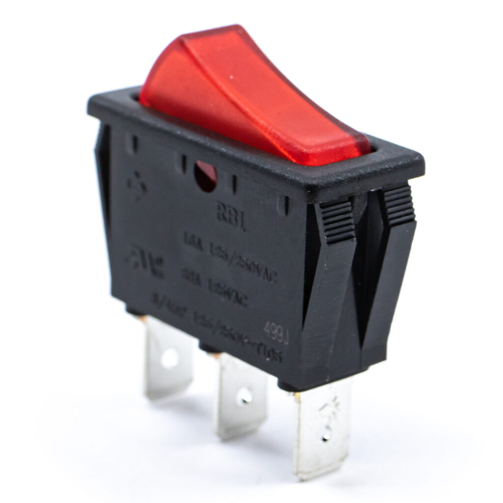 RB1 Series Illuminated, Power Rocker Switch with PVC Cap