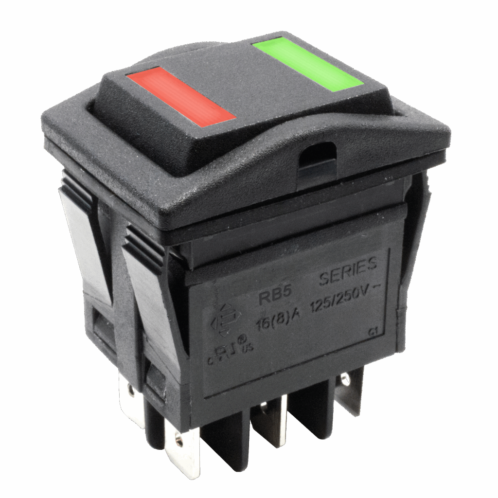 RB5 Series Sealed, Illuminated, Power Rocker Switch