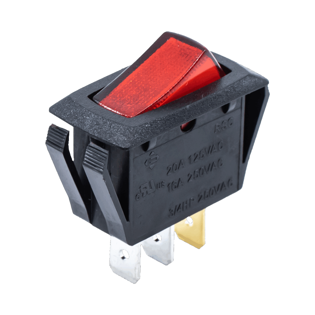 RSC Series Illuminated, Power Rocker Switch with Bi-Color Actuator