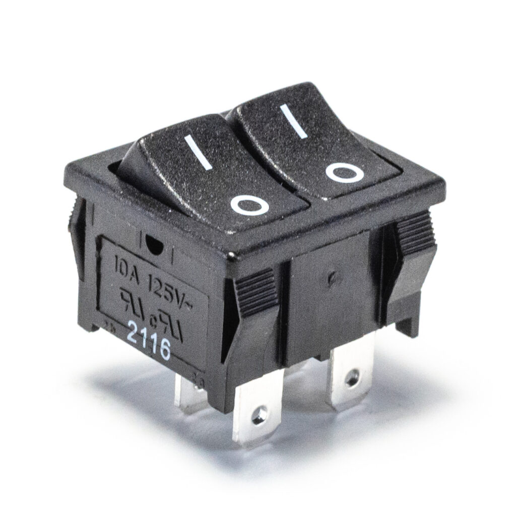 RA2 Series Dual Power Rocker Switch with PVC Cap